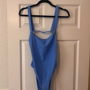 SOLID & STRIPED Ribbed Blue Bikini